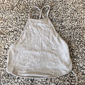 GARAGE grey top strappy back